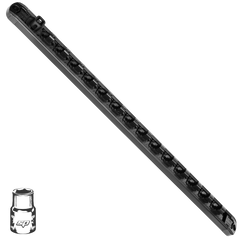 SP Tools - Workshop - Socket Rail 3/8'Dr Holds 14Pc Black | SP202RQM