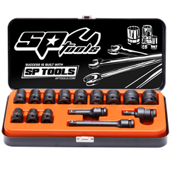SP Tools - 1/2" Drive Metric Socket Set Impact 6 Point 15 Piece | SP20310