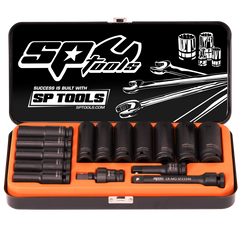 SP Tools - Socket Set Impact 1/2Dr Deep 6Pt 15pc Metric | SP20320