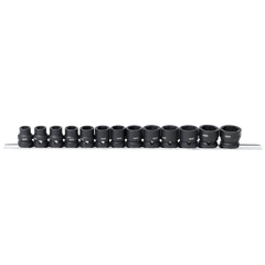 SP Tools - 1/2" Drive Metric Socket Rail Impact Stubby 6 Point 13 Piece | SP20355
