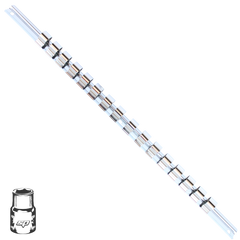 SP Tools - Workshop - Socket Rail 1/2"Dr Holds 16Pc (413mm/16In) | SP203R