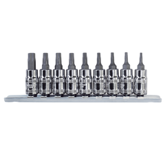 SP Tools - 37mm Socket Rail 1/4" Drive Torx 9 Piece - L | SP20445