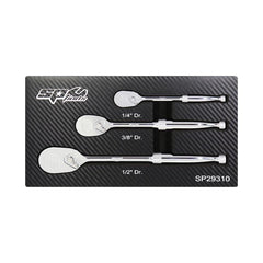 SP Tools - Ratchet Set 1/4,3/8,1/2Dr 90T Sealed Flex Head Long | SP29330