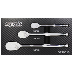 SP Tools - Ratchet Set 1/4,3/8,1/2Dr 90T Sealed Head | SP29310