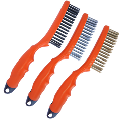 SP Tools - 254mm Workshop Brush Wire 3 Piece Set - 4 x 16 Row | SP30892