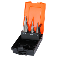 SP Tools - Cutting Tools - Hss Step Drill Bits High Speed Steel Metric - 3Pc Set | SP31398