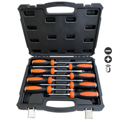SP Tools - Screwdriver Set Slotted/Phillips Go-Thru HEX Bolster - 8 Piece Set | SP34020