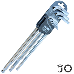 SP Tools - Key Set Magnetic 9 Piece SAE Ball Drive HEX | SP34512
