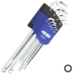 SP Tools - Key Set - Metric HEX Stubby Ball Drive 9 Piece | SP34531