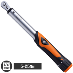 SP Tools - 290mm Measuring Torque Wrench 1/4" Drive 5-25 NM 1.5-18Ft/lbs | SP35152
