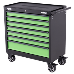 SP Tools - Roller Cabinet - Sumo Series 7 Drawer Black/Green | SP40127