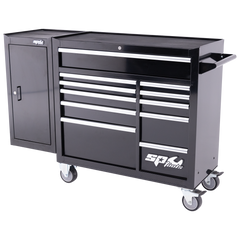 SP Tools - Roller Cabinet Custom Series with Side Cabinet 11 Drawer Black | SP40160