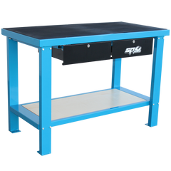 SP Tools - Heavy Duty Workshop Bench - 2 Drawer - Blue/Black | SP40410