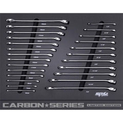 SP Tools Toolkit Metric/SAE With 42 Series R/C Hutch & Locker 12 Drawer Grey Carbon Foamed 278 Piece - SP59562X