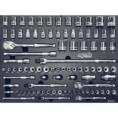 SP Tools - Eva Toolkit - 90Pc Metric/Sae - 6Pt And 12Pt Socket Accessories | SP50023
