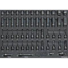 SP Tools - Toolkit 579 Piece Metric/SAE - Sumo Series Power Hutch 18 Drawer Black Foamed | SP50558X