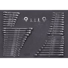 SP Tools - Eva Toolkit - 45Pc Metric/Sae - Geardrive Spanner And Finger Ratchet | SP50026