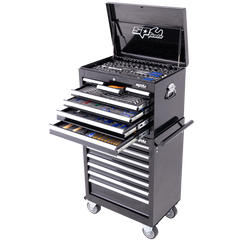 SP Tools - Toolkit 244Pc Metric/Sae - Custom Series 15 Drawer Black Foamed | SP50104X