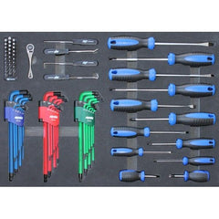 SP Tools - 59" Toolkit 465 Piece Metric/SAE - USA Sumo Series 13 Drawer Black/Green | SP50805G