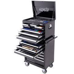 SP Tools - Toolkit 370Pc Metric/Sae - Custom Series 15 Drawer Black | SP50110