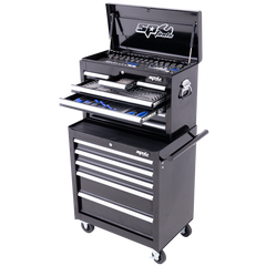 SP Tools - Toolkit 206Pc Metric/Sae - Custom Series 12 Drawer Black | SP50113