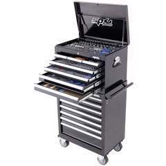 SP Tools - Toolkit 293pc Metric/Sae - Custom Series 14 Drawer Black Foamed | SP50125X