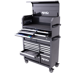 SP Tools - Toolkit 334Pc Metric/Sae - Sumo Series Power Hutch 18 Drawer Black | SP50553