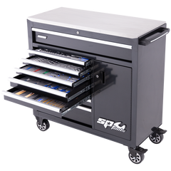 SP Tools - Toolkit 218Pc Metric/Sae - Sumo Series Roller Cabinet 9 Drawer Black Foamed | SP50608X