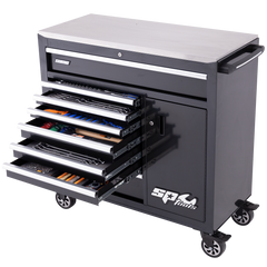 SP Tools - Toolkit 360Pc Metric/Sae - Custom Series Roller Cabinet 9 Drawer Black | SP50616