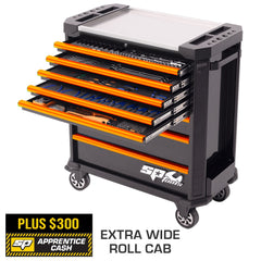 448PC KIT TECH SERIES METRIC/SAE ROLL CAB ORANGE HANDLES