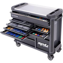 SP Tools - Toolkit 386Pc Metric - Tech Series Roller Cabinet Trade Technician 13 Drawer Diamond Black | SP52635D