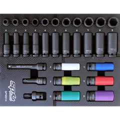 SP Tools - Eva Toolkit 31Pc Metric - 1/2" Impact Sockets Tech Series | SP55014