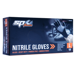 SP Tools - Workshop Gloves Disposable Nitrile Black - Large (Box 100) | SP68803