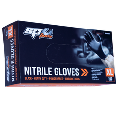 SP Tools - Workshop Gloves Disposable Nitrile Black - X-Large (Box 100) | SP68804