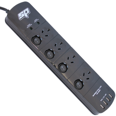 SP Tools - Workshop - Power Board 4 Outlet 4 Usb | SP69998