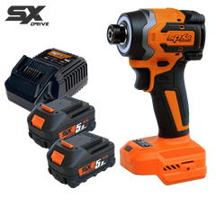 SP Cordless - Cordless - 18V 1/4"Dr Impact Driver - 5.0Ah X2 Batteries & Charger - Sx Drive | SP83147
