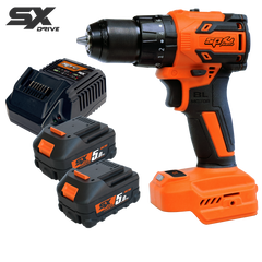 SP Cordless - Cordless - 18V Drill/Driver Brushless - 5.0Ah X2 Batteries & Charger - Sx Drive | SP83235