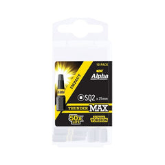 Alpha-Thundermax Sq2 X 25Mm Impact Insert Bit Handipack (X10)