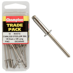 Champion - BLIND RIVETS-STAINLESS STEEL-3.2x9.9mm-304/A2 | SSCAR440