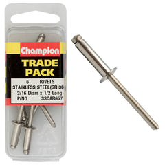 Champion - BLIND RIVETS-STAINLESS STEEL-5x13mm-304/A2 | SSCAR657