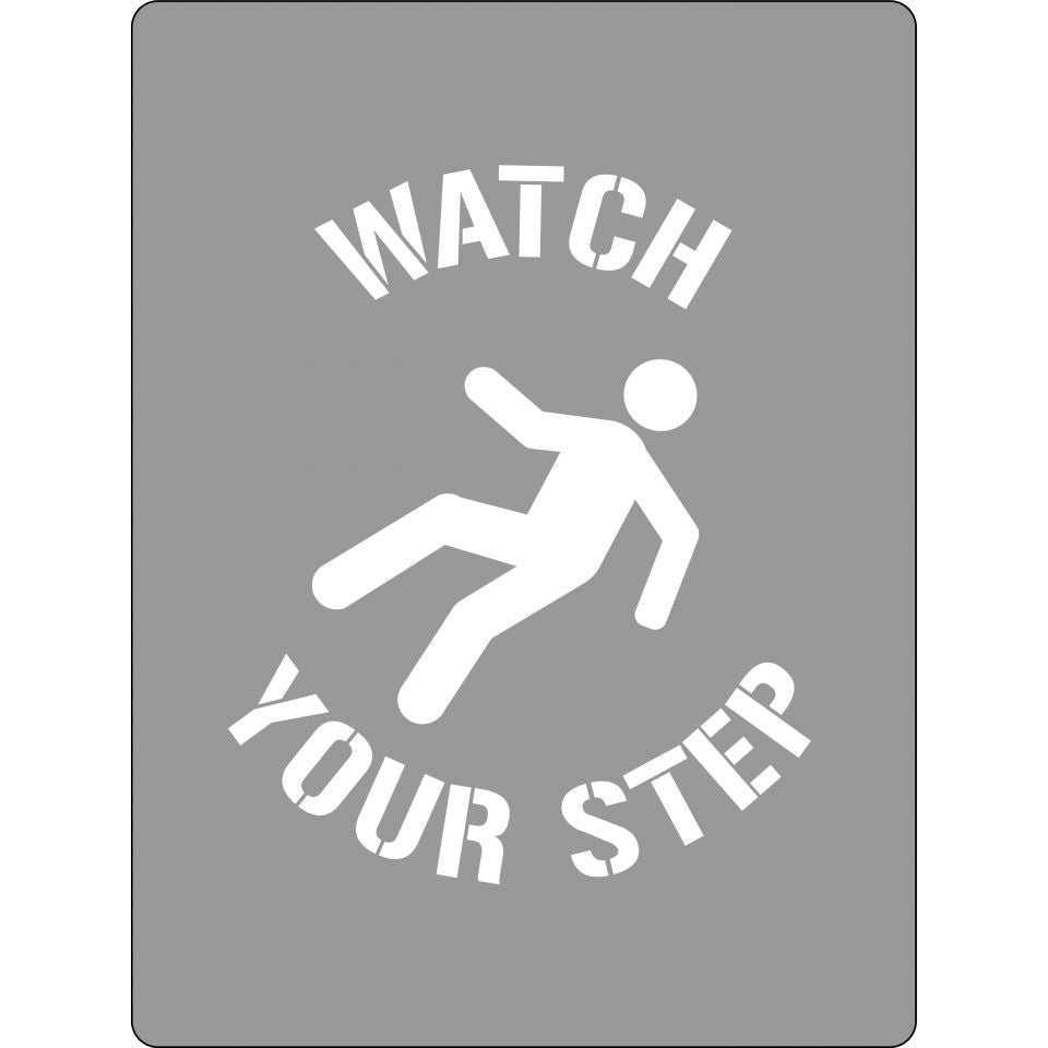 Uniform Safety Signs - 600x400mm - Poly Stencil - Watch Your Step | ST1207
