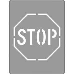 Uniform Safety Signs - 600x400mm - Poly Stencil - Stop (Picto) | ST1208