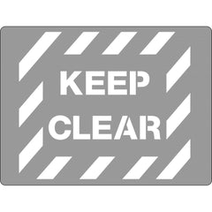Uniform Safety Signs - 600x400mm - Poly Stencil - Keep Clear (66mm Letter Height) | ST1211