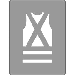 Uniform Safety Signs - 600x400mm - Poly Stencil - Safety Vest Picto | ST1212