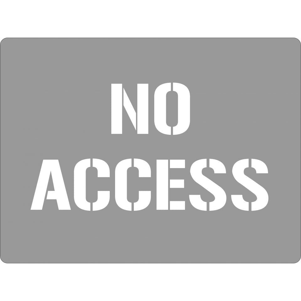 Uniform Safety Signs - 600x400mm - Poly Stencil - No Access | ST1215