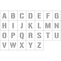 Uniform Safety Signs - 100mm - Poly Stencils - Alphabet A-Z | STA210