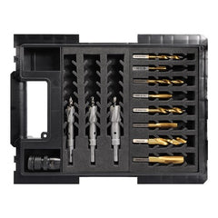 Alpha 14mm Versadrive 12 Pc Starter Kit 8 Drill & Tap Set 3 TCT Holecutter to 22mm with HD Adaptor