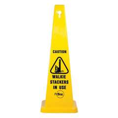 Uniform Safety Signs - 890mm Safety Cone - Caution Walkie Stackers In Use | STC10