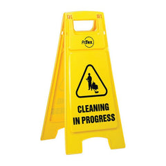 Uniform Safety Signs - Premium Plastic Sign Stand - Double Sided - Cleaning in Progress | STD31