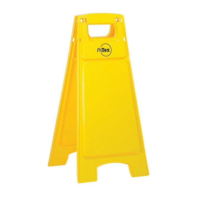 Uniform Safety Signs - Premium Plastic Sign Stand - Double Sided - Blank Yellow (A-Frame) STD35 | STD35